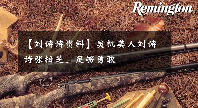 【刘诗诗资料】灵机美人刘诗诗张柏芝,足够勇敢