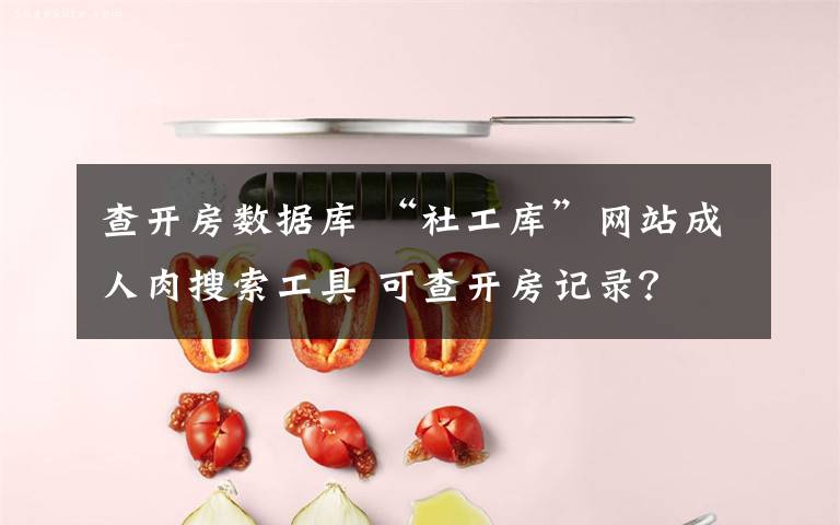 查开房数据库 “社工库”网站成人肉搜索工具 可查开房记录?