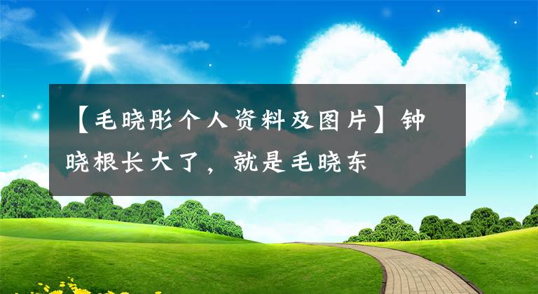 【毛晓彤个人资料及图片】钟晓根长大了，就是毛晓东