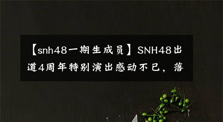 【snh48一期生成员】SNH48出道4周年特别演出感动不已,落下帷幕,带领第一届生主打,重温了激昂的青春。