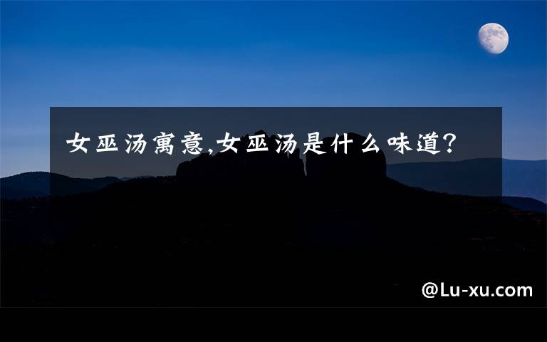 女巫汤寓意,女巫汤是什么味道？