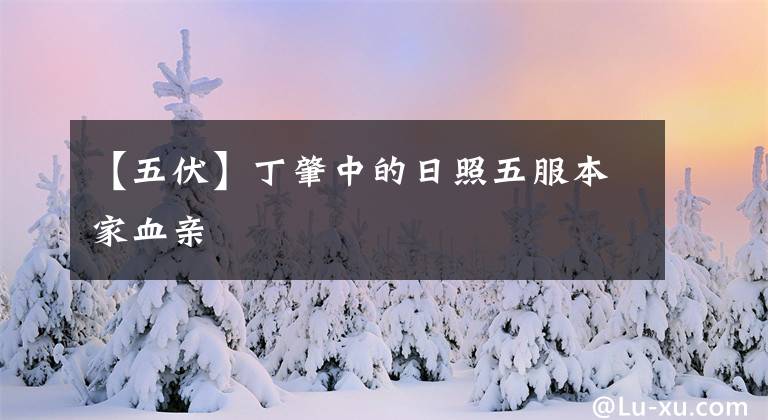 【五伏】丁肇中的日照五服本家血亲