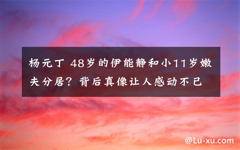 杨元丁 48岁的伊能静和小11岁嫩夫分居?背后真像让人感动不已