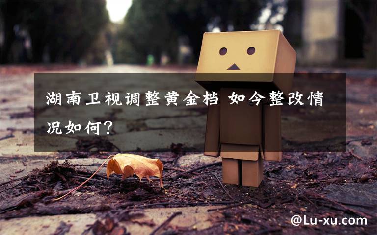 湖南卫视调整黄金档 如今整改情况如何？