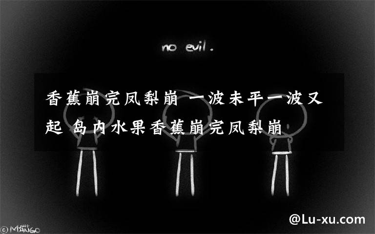 香蕉崩完凤梨崩 一波未平一波又起 岛内水果香蕉崩完凤梨崩