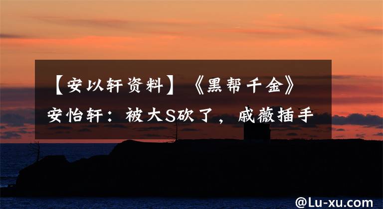 【安以轩资料】《黑帮千金》安怡轩：被大S砍了，戚薇插手，嫁给百亿豪门。