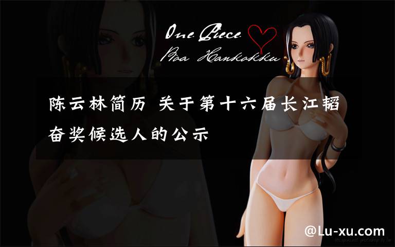 陈云林简历 关于第十六届长江韬奋奖候选人的公示