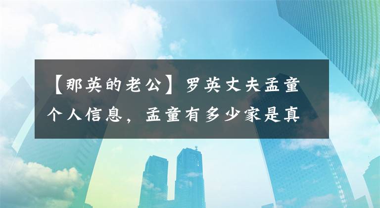 【那英的老公】罗英丈夫孟童个人信息，孟童有多少家是真的有钱人还是软饭男？
