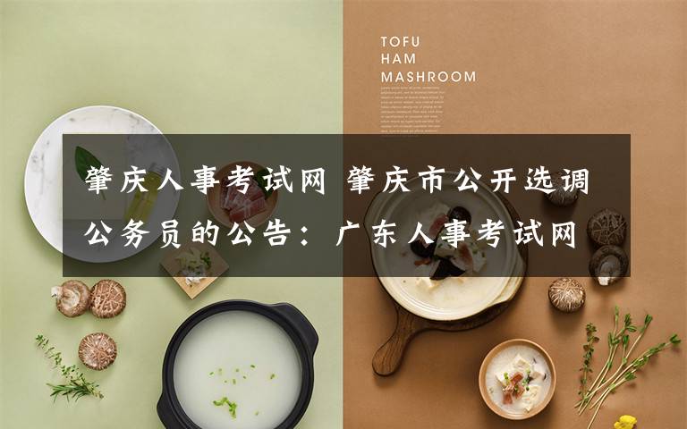 肇庆人事考试网 肇庆市公开选调公务员的公告:广东人事考试网