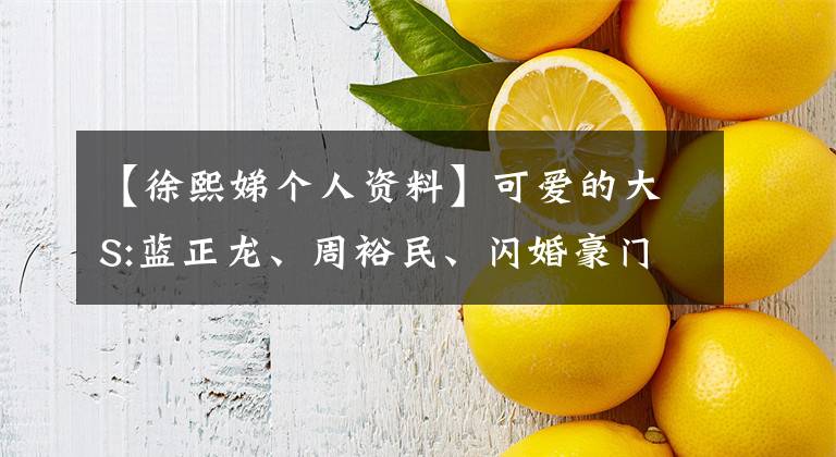 【徐熙娣个人资料】可爱的大S:蓝正龙、周裕民、闪婚豪门也被丈夫宠为女王。