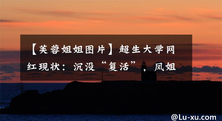 【芙蓉姐姐图片】超生大学网红现状:沉没“复活”,凤姐圣水族工,芙蓉姐姐身价过亿。