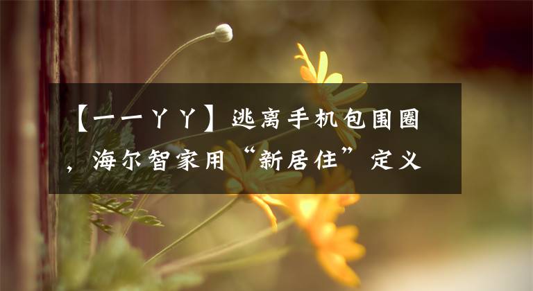 【一一丫丫】逃离手机包围圈，海尔智家用“新居住”定义家的本质