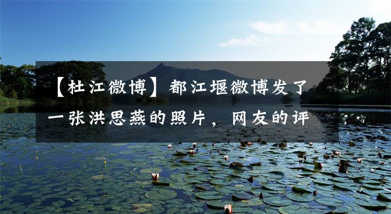 【杜江微博】都江堰微博发了一张洪思燕的照片,网友的评论让我笑了一夜!