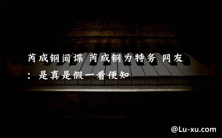 芮成钢间谍 芮成钢为特务 网友:是真是假一看便知