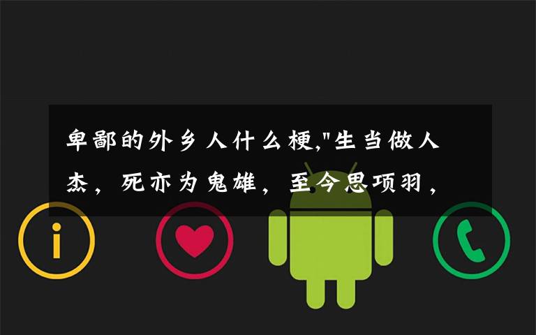 卑鄙的外乡人什么梗,