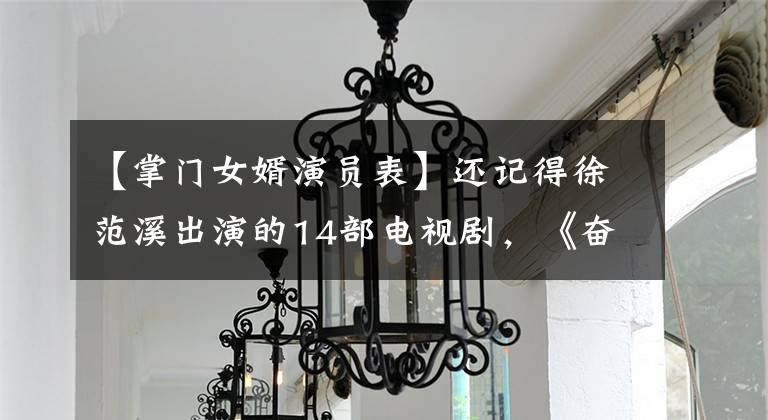 【掌门女婿演员表】还记得徐范溪出演的14部电视剧，《奋斗》中的露露吗？