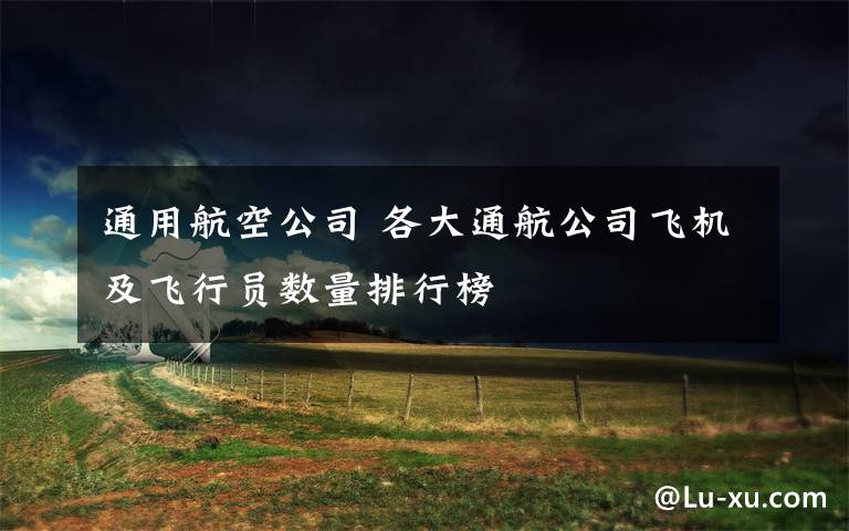 通用航空公司 各大通航公司飞机及飞行员数量排行榜