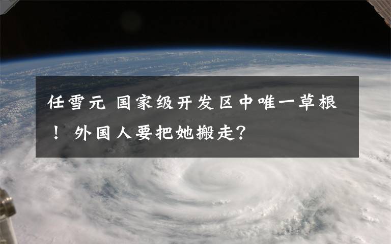 任雪元 国家级开发区中唯一草根! 外国人要把她搬走?