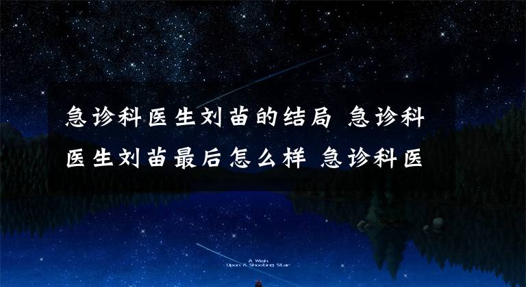 急诊科医生刘苗的结局 急诊科医生刘苗最后怎么样 急诊科医生刘苗被男朋友跟踪