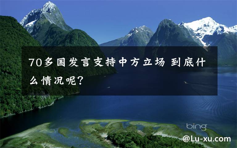 70多国发言支持中方立场 到底什么情况呢？