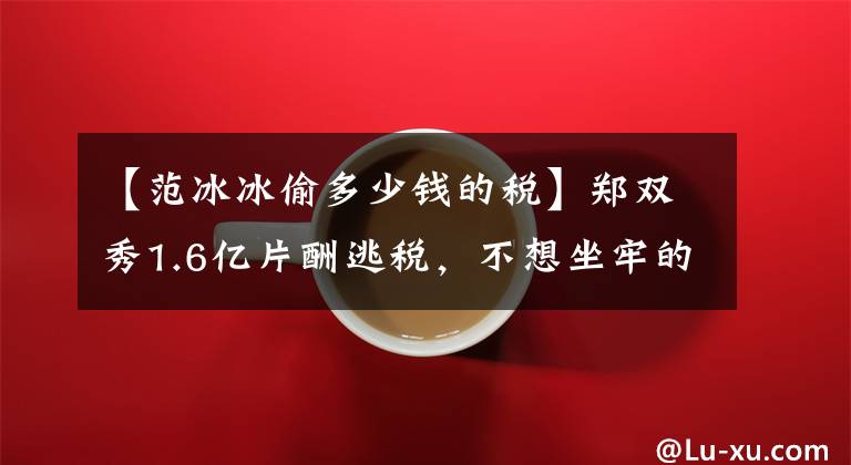 【范冰冰偷多少钱的税】郑双秀1.6亿片酬逃税,不想坐牢的话可以学范冰冰。