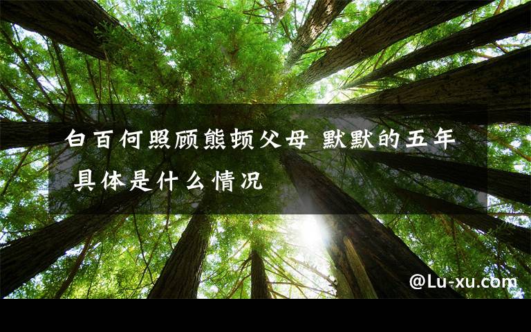 白百何照顾熊顿父母 默默的五年 具体是什么情况