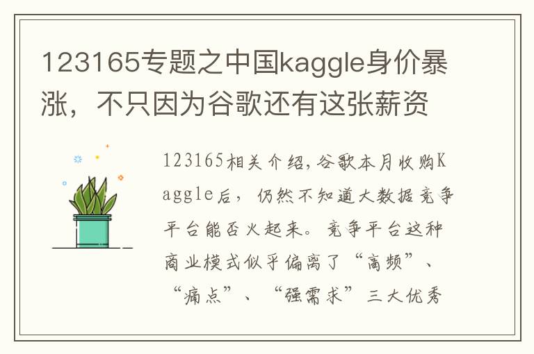 123165专题之中国kaggle身价暴涨,不只因为谷歌还有这张薪资榜