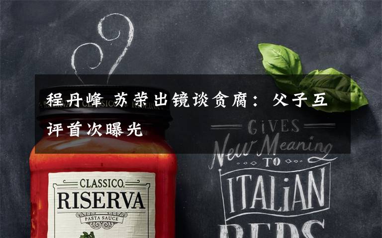 程丹峰 苏荣出镜谈贪腐：父子互评首次曝光