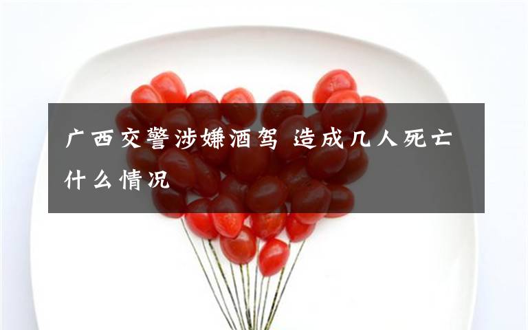 广西交警涉嫌酒驾 造成几人死亡什么情况