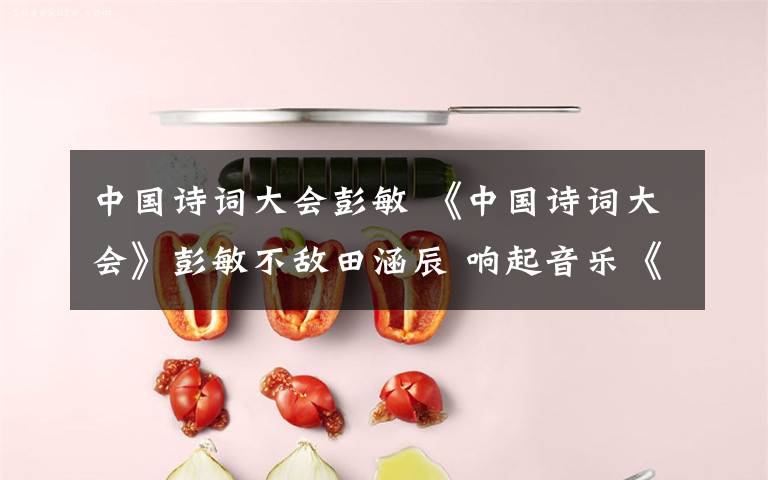 中国诗词大会彭敏 《中国诗词大会》彭敏不敌田涵辰 响起音乐《男人哭吧不是罪》