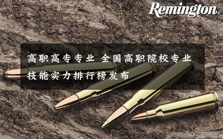 高职高专专业 全国高职院校专业技能实力排行榜发布