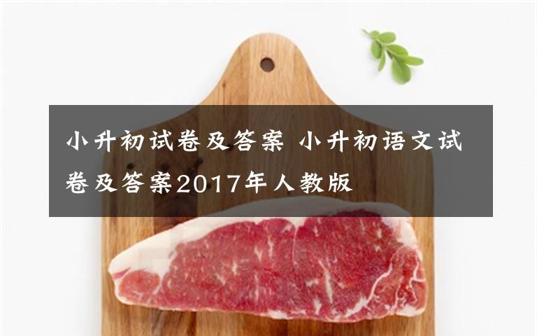 小升初试卷及答案 小升初语文试卷及答案2017年人教版