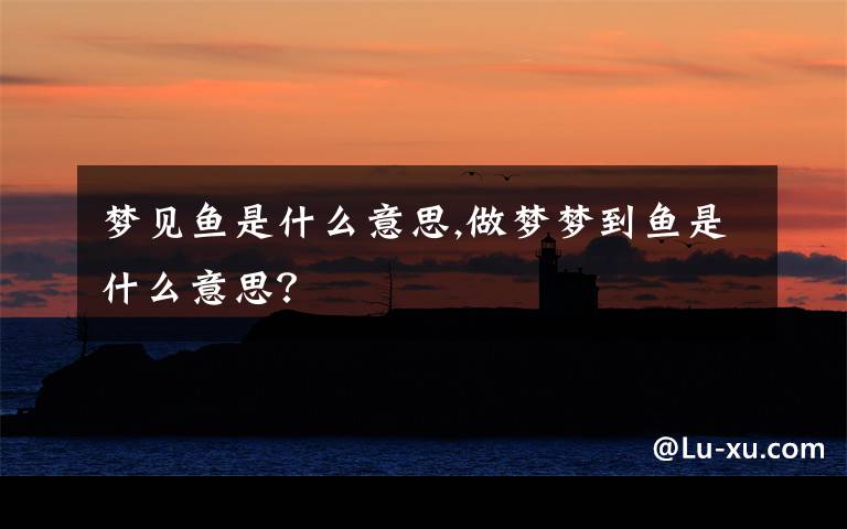 梦见鱼是什么意思,做梦梦到鱼是什么意思?
