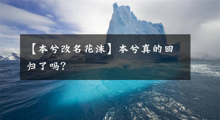 【本兮改名花沫】本兮真的回归了吗？