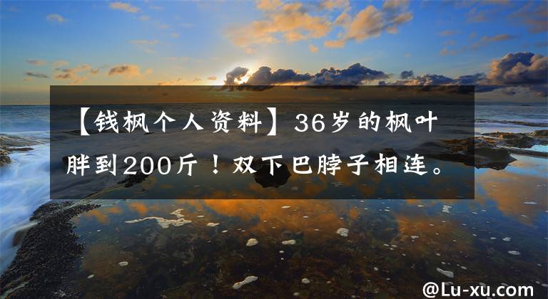 【钱枫个人资料】36岁的枫叶胖到200斤!双下巴脖子相连。网民:孙丽的人太正确了