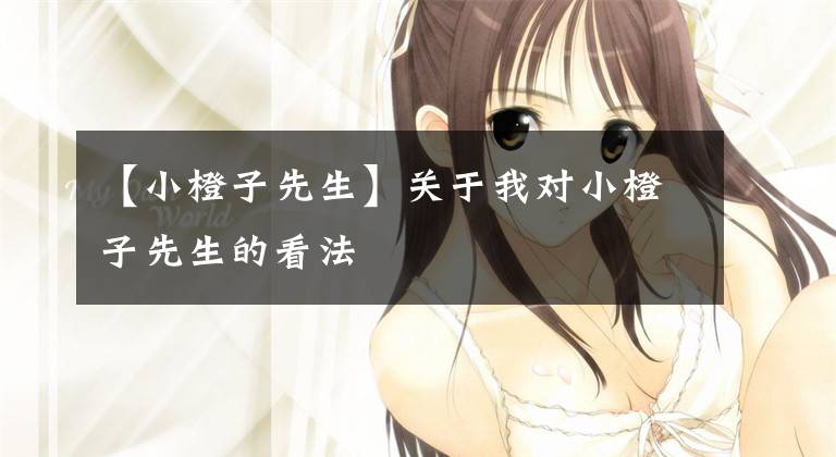 【小橙子先生】关于我对小橙子先生的看法