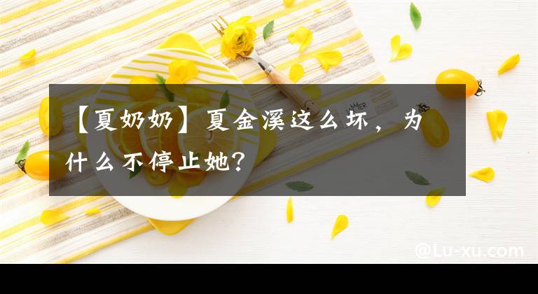 【夏奶奶】夏金溪这么坏，为什么不停止她？