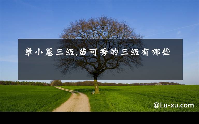 章小蕙三级,苗可秀的三级有哪些