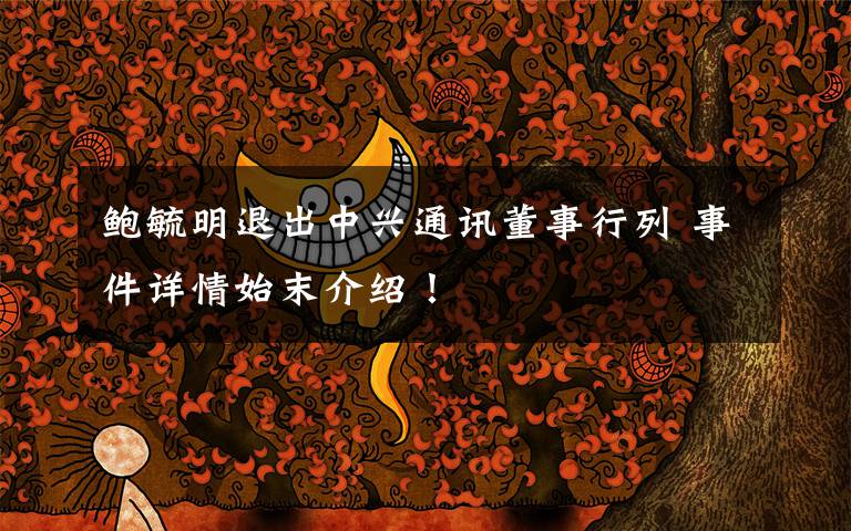 鲍毓明退出中兴通讯董事行列 事件详情始末介绍！