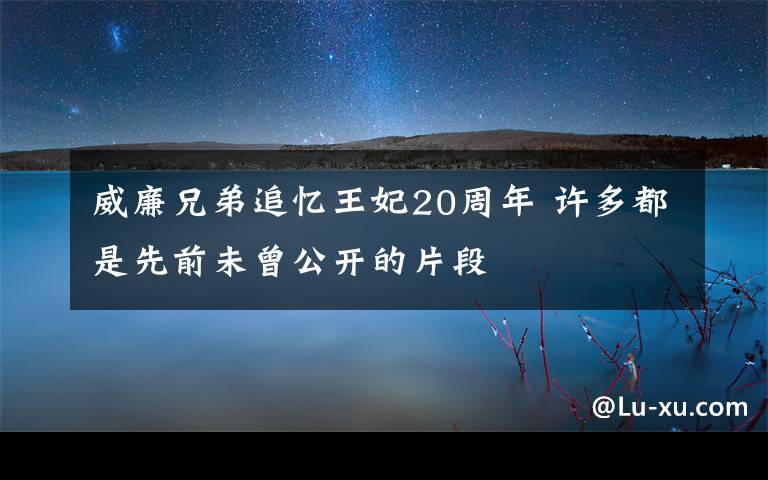 威廉兄弟追忆王妃20周年 许多都是先前未曾公开的片段