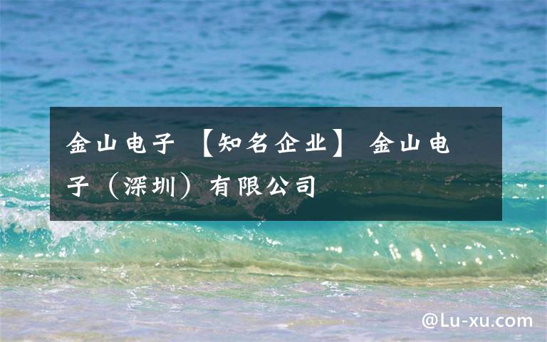 金山电子 【知名企业】 金山电子(深圳)有限公司