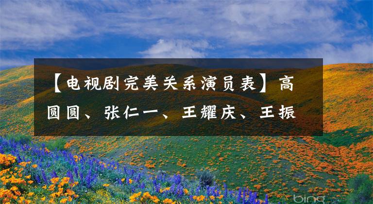 【电视剧完美关系演员表】高圆圆、张仁一、王耀庆、王振亚解释的《完美伴侣》，你喜欢吗？