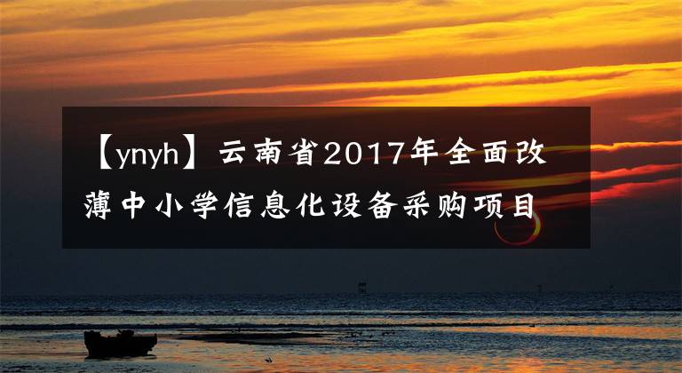 【ynyh】云南省2017年全面改薄中小学信息化设备采购项目(C10包)中标公示更正公告