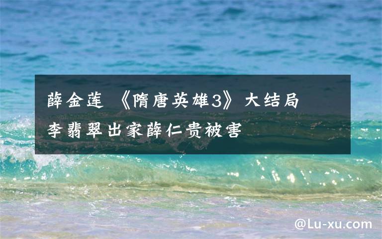 薛金莲 《隋唐英雄3》大结局  李翡翠出家薛仁贵被害