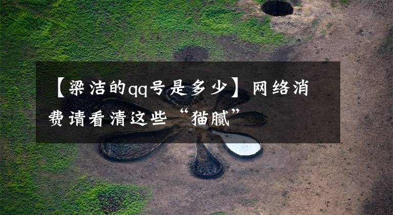 【梁洁的qq号是多少】网络消费请看清这些“猫腻”