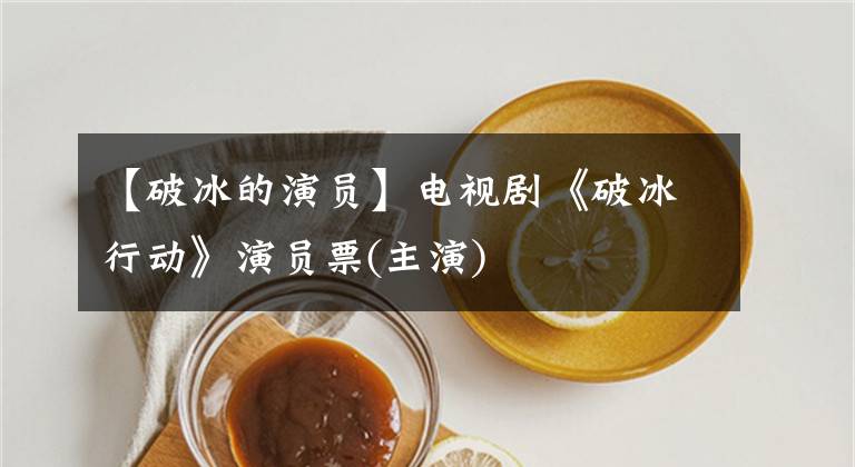 【破冰的演员】电视剧《破冰行动》演员票(主演)