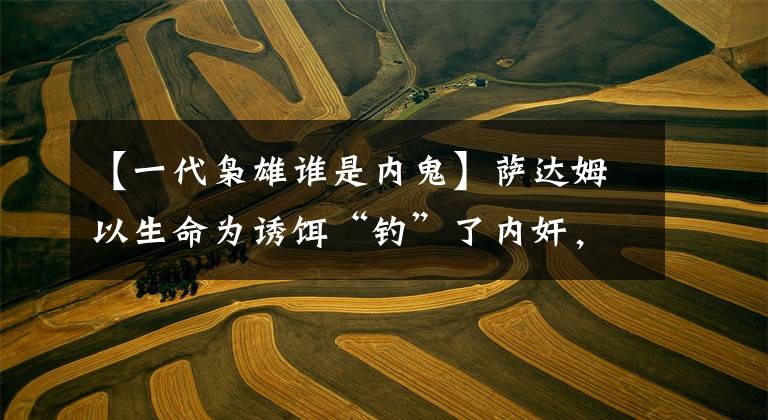 【一代枭雄谁是内鬼】萨达姆以生命为诱饵“钓”了内奸，姜还是老的“辣”。