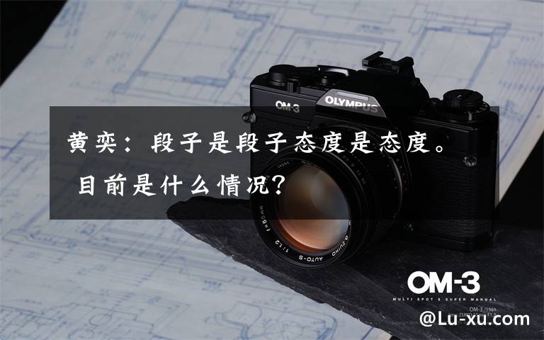 黄奕:段子是段子态度是态度。 目前是什么情况?