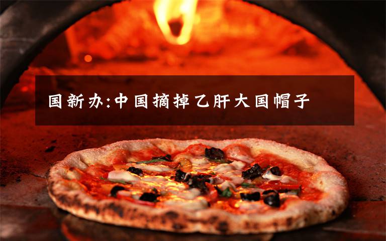 国新办:中国摘掉乙肝大国帽子