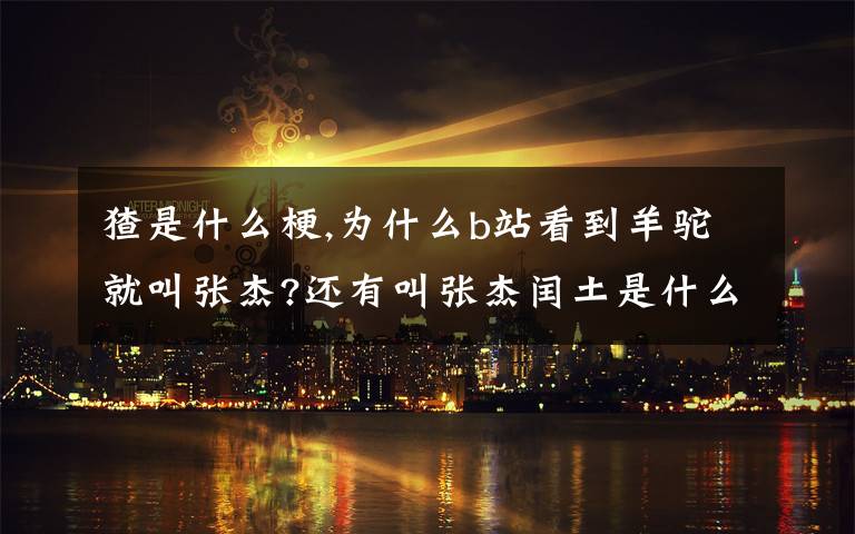 猹是什么梗,为什么b站看到羊驼就叫张杰?还有叫张杰闰土是什么梗？